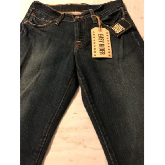 Lucky Brand Women's Jeans Easy Rider Buttonfly Distressed Size 00 Or 24 X 32 NWT - Picture 4 of 11